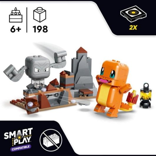 LEGO Pokémon Smart Play 72157 Batalla En La Cueva De Salamèche Y Racaillou 198 pièces