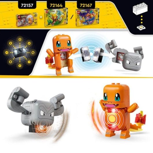 LEGO Pokémon Smart Play 72157 Batalla En La Cueva De Salamèche Y Racaillou 198 pièces