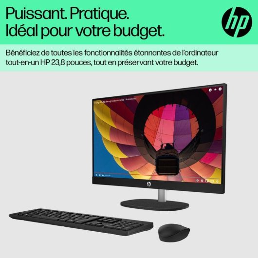 PC Tout-en-un HP 24-cr0034nf AMD Ryzen 5 8Go 512Go SSD Radeon 23.8" Windows 11 Home Blanc