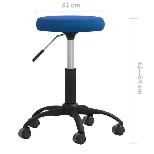 Silla de Oficina VidaXL 333178 Giratoria Azul Acolchada