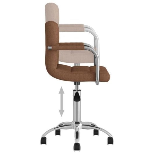 Chaise de bureau VidaxL reglage hauteur gaz Marron