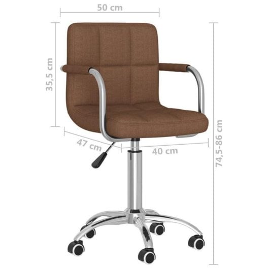 Chaise de bureau VidaxL reglage hauteur gaz Marron