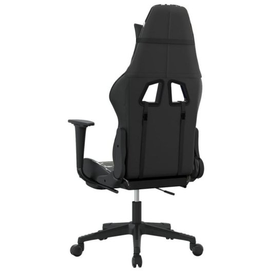 Silla Gaming VidaXL Cuero Sintético con Función de Masaje Negro