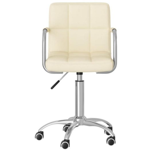 Chaise de bureau VidaXL 334669 Creme avec levage gaz