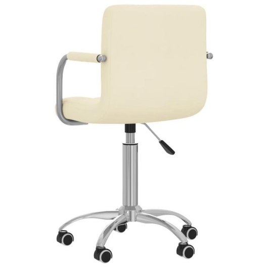 Chaise de bureau VidaXL 334669 Creme avec levage gaz