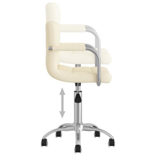 Chaise de bureau VidaXL 334669 Creme avec levage gaz