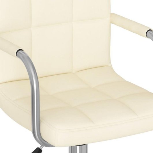 Chaise de bureau VidaXL 334669 Creme avec levage gaz