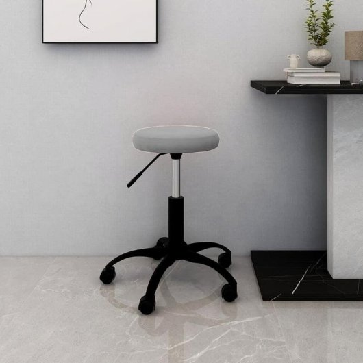 Siege de Bureau VidaXL 333174 Gris Velours Acier
