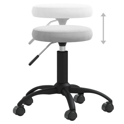Siege de Bureau VidaXL 333174 Gris Velours Acier