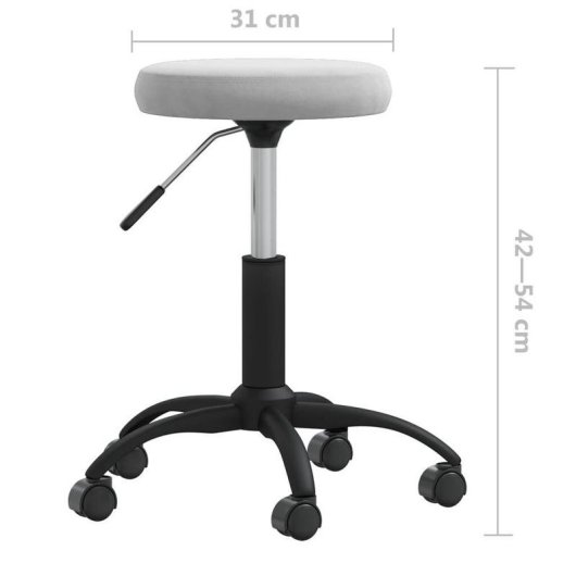 Siege de Bureau VidaXL 333174 Gris Velours Acier