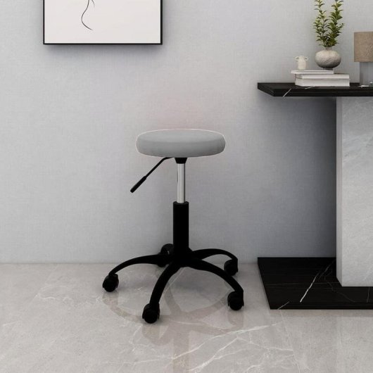 Siege de Bureau VidaXL 333174 Gris Velours Acier