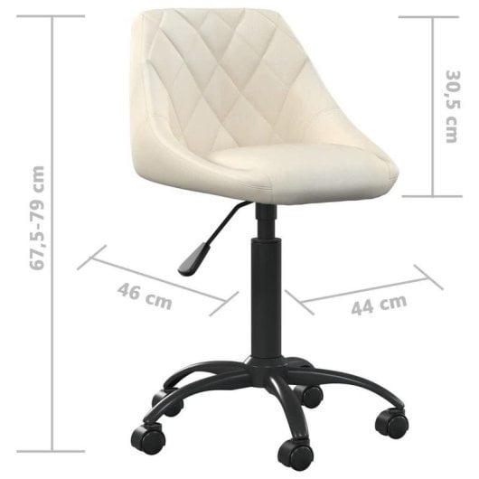 Silla de oficina VidaXL 3088845 110 kg Crema