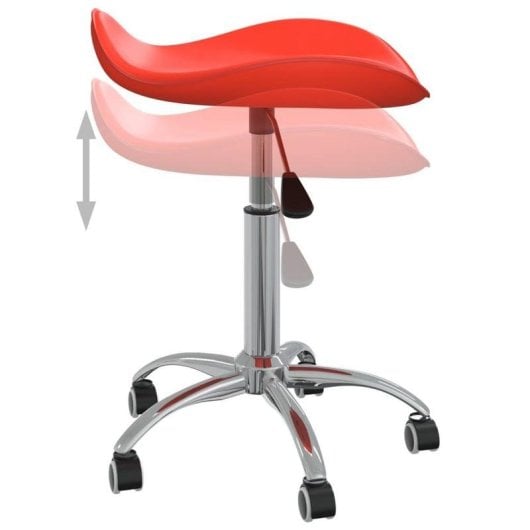 Silla de oficina VidaXL 3088557 roja regulable giratoria