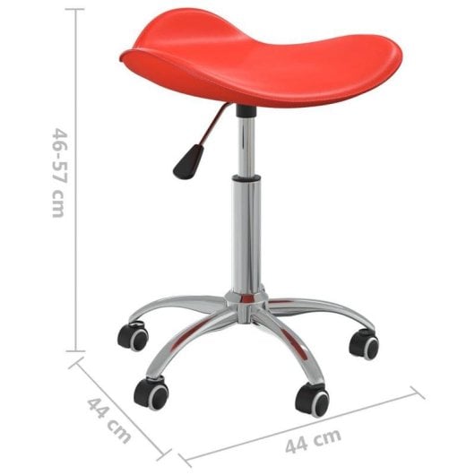 Silla de oficina VidaXL 3088557 roja regulable giratoria