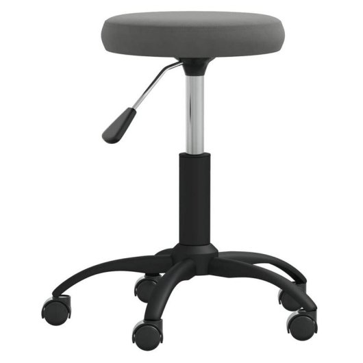 Chaise de bureau VIDAXL 333175 Gris ajustable velours acier