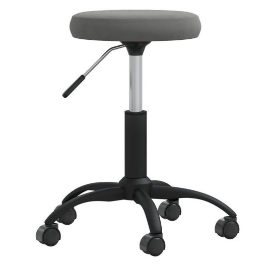 Chaise de bureau VIDAXL 333175 Gris ajustable velours acier