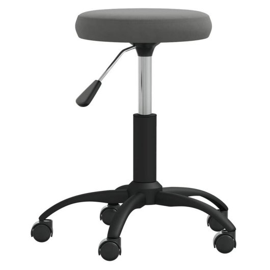 Chaise de bureau VIDAXL 333175 Gris ajustable velours acier