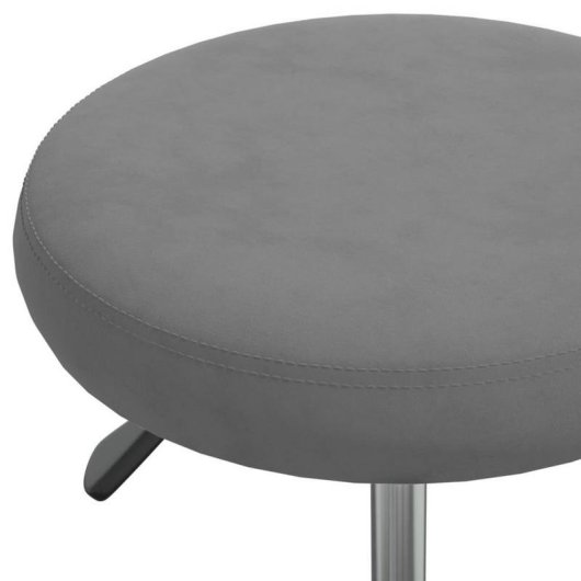 Chaise de bureau VIDAXL 333175 Gris ajustable velours acier