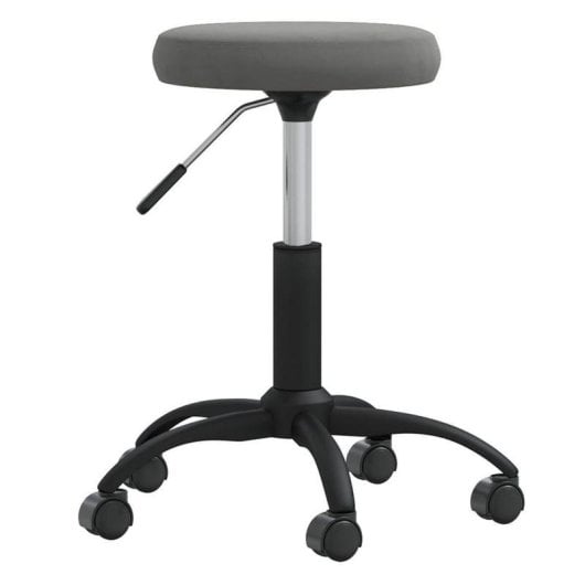 Chaise de bureau VIDAXL 333175 Gris ajustable velours acier