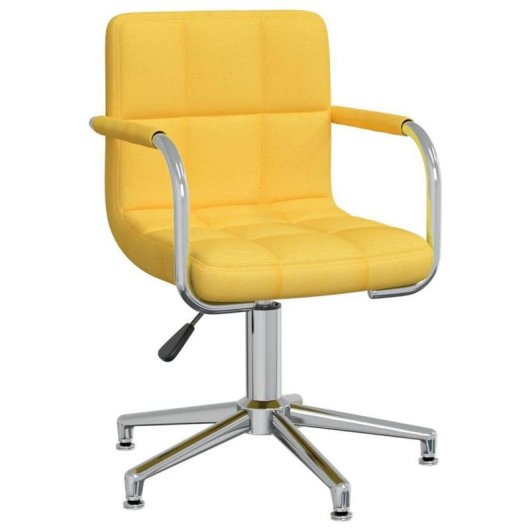 Chaise de bureau VidaXL 334736 pivotante réglable polyester jaune