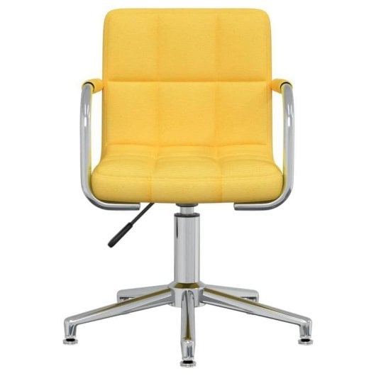 Chaise de bureau VidaXL 334736 pivotante réglable polyester jaune