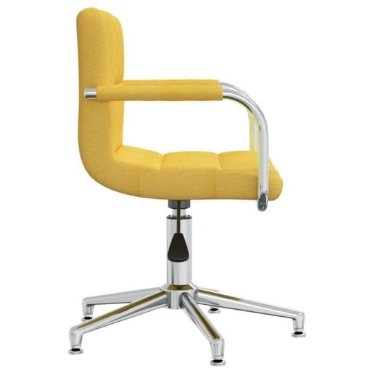 Chaise de bureau VidaXL 334736 pivotante réglable polyester jaune