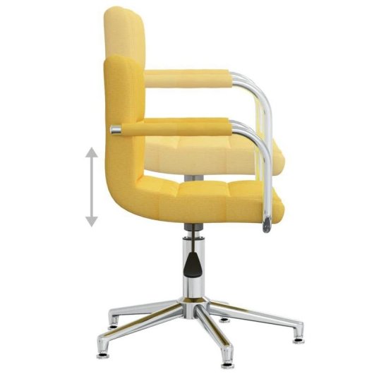 Chaise de bureau VidaXL 334736 pivotante réglable polyester jaune