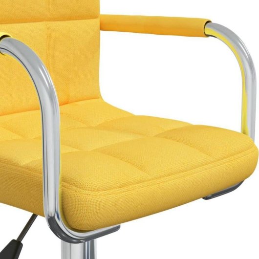Chaise de bureau VidaXL 334736 pivotante réglable polyester jaune