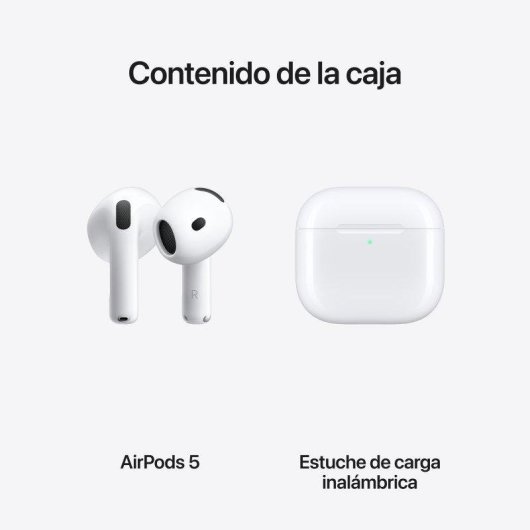 Auriculares Apple AirPods 5 inalámbricos Bluetooth con Cancelación Activa de Ruido Blanco