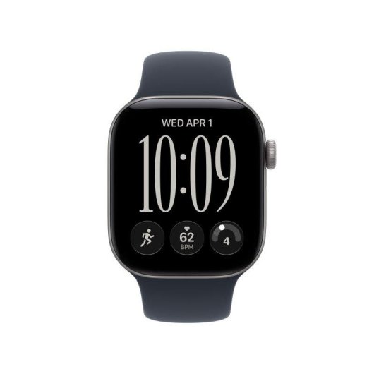 Apple Watch Series 12 GPS 42mm Caja de Aluminio Gris con Correa Deportiva Azul Marino M/L