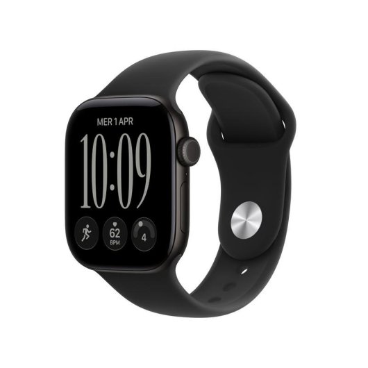 Apple Watch Series 12 GPS 42mm Caja de Aluminio Negra con Correa Deportiva Negra S/M