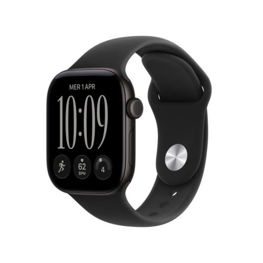Apple Watch Series 12 GPS 42mm Caja de Aluminio Negra con Correa Deportiva Negra S/M