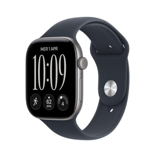 Apple Watch Series 12 GPS 46mm Caja de Aluminio Gris con Correa Deportiva Azul Marino S/M