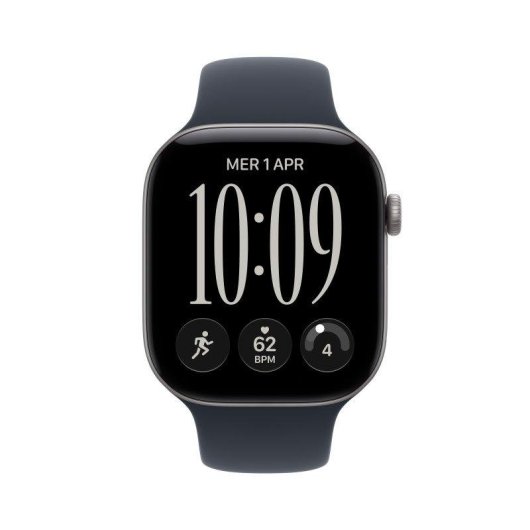 Apple Watch Series 12 GPS 46mm Caja de Aluminio Gris con Correa Deportiva Azul Marino M/L
