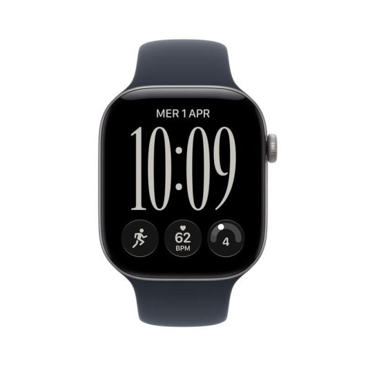 Apple Watch Series 12 GPS 46mm Caja de Aluminio Gris con Correa Deportiva Azul Marino M/L