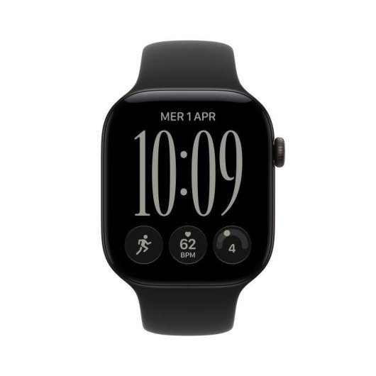 Apple Watch Series 12 GPS 46mm Caja de Aluminio Negra con Correa Deportiva Negra M/L