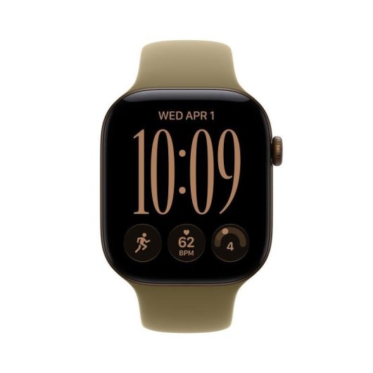 Apple Watch Series 12 GPS 46mm Caja de Aluminio Bronce Oscuro con Correa Deportiva Oliva M/L