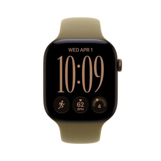 Apple Watch Series 12 GPS 46mm Caja de Aluminio Bronce Oscuro con Correa Deportiva Oliva M/L