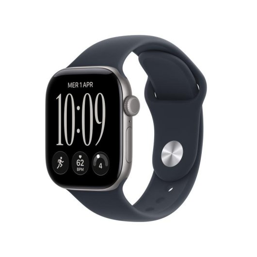 Apple Watch Series 12 GPS + Cellular 42mm Caja de Aluminio Gris con Correa Deportiva Azul Marino S/M