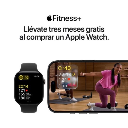 Apple Watch Series 12 GPS + Cellular 46mm Caja de Aluminio Gris con Correa Deportiva Azul Marino M/L