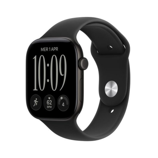 Apple Watch Series 12 GPS + Cellular 46mm Caja de Aluminio Negra con Correa Deportiva Negra S/M