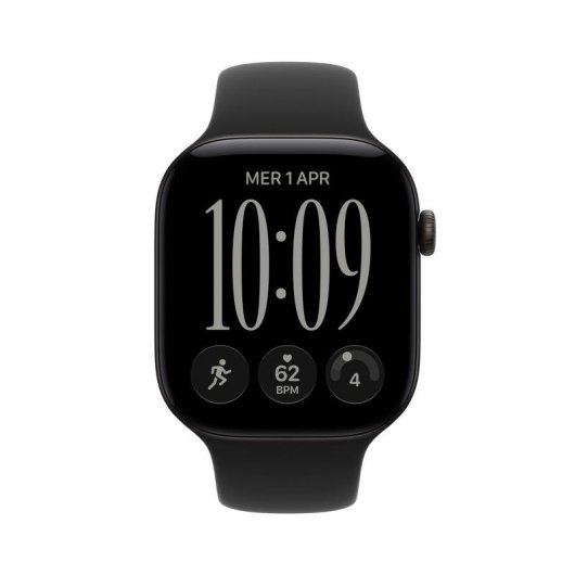 Apple Watch Series 12 GPS + Cellular 46mm Caja de Aluminio Negra con Correa Deportiva Negra S/M