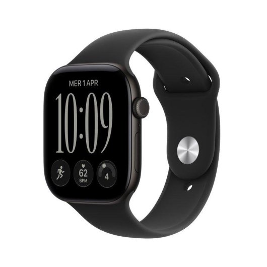 Apple Watch Series 12 GPS + Cellular 46mm Caja de Aluminio Negra con Correa Deportiva Negra M/L
