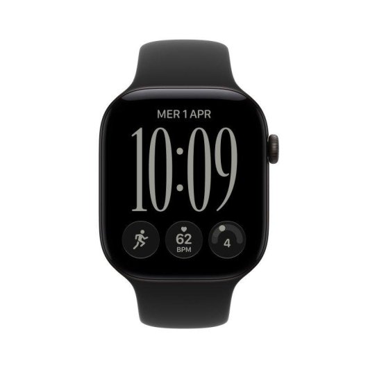Apple Watch Series 12 GPS + Cellular 46mm Caja de Aluminio Negra con Correa Deportiva Negra M/L