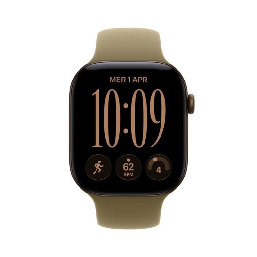 Apple Watch Series 12 GPS + Cellular 46mm Caja de Aluminio Bronce con Correa Deportiva Oliva M/L