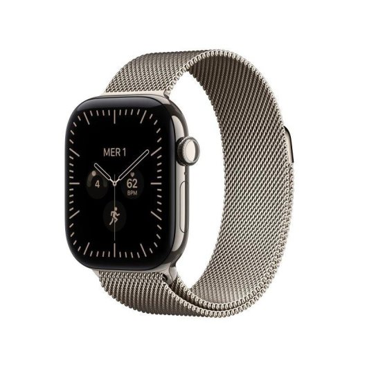 Apple Watch Series 12 GPS + Cellular 42mm Caixa Titânio Natural Bracelete Milanese Loop