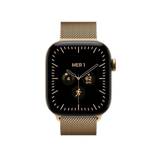 Apple Watch Series 12 GPS + Cellular 42mm Caja de Titanio Oro con Correa Milanese Loop Oro S/M