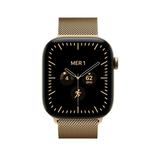 Apple Watch Series 12 GPS + Cellular 46mm Caja de Titanio Oro con Correa Milanese Loop Oro M/L