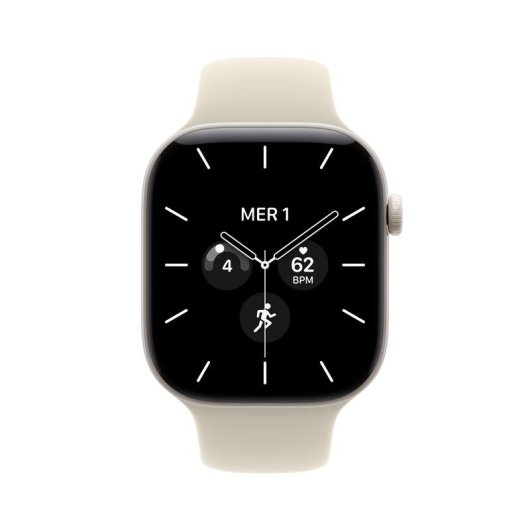Apple Watch Series 12 GPS + Cellular 46mm Boîtier Céramique Blanc avec Bracelet Sport Sable M/L