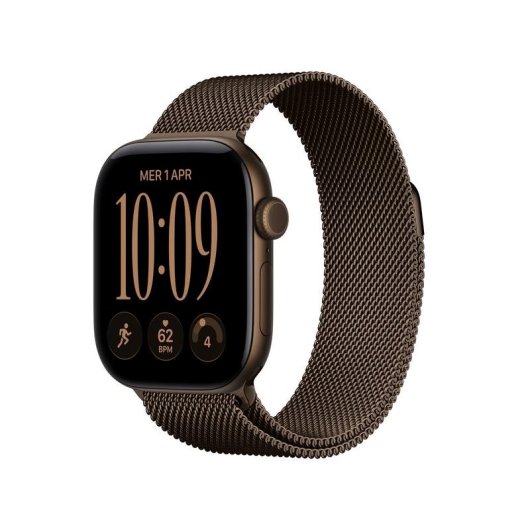 Apple Watch Series 12 GPS 42mm Caja de Aluminio Bronce Oscuro con Correa Milanese Loop Bronce S/M